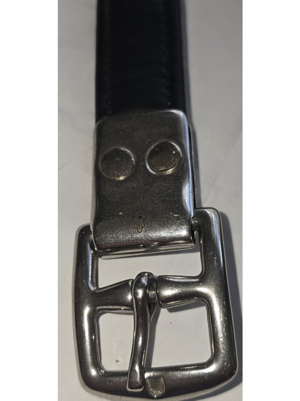 Black Oak Men's Black Dress Belt Solid Metal Buckle 54" Adjustable - Picture 5 of 9